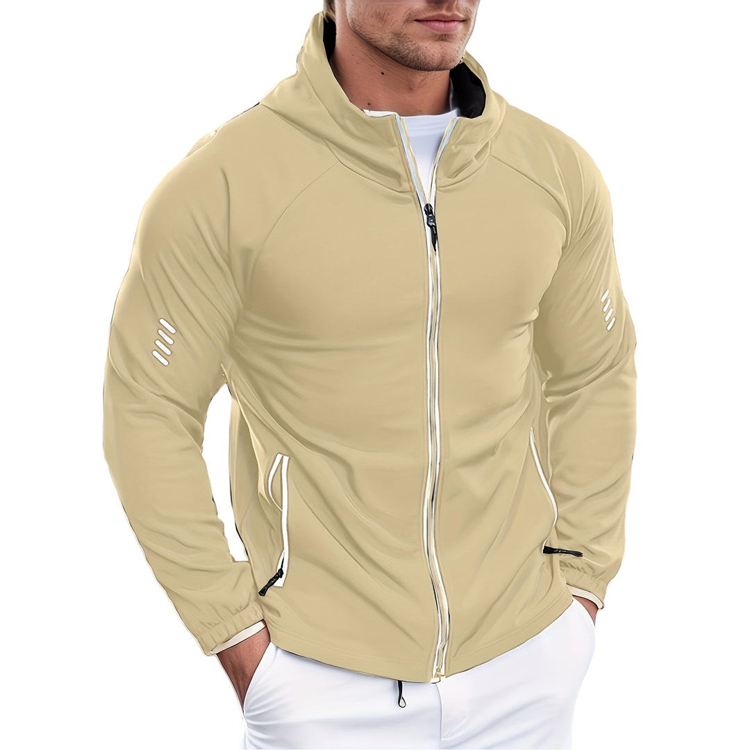 Men's sporty transitional jacket with zippered pockets Mune Fashion