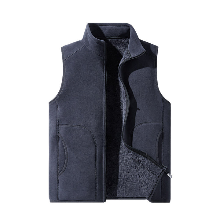 Women's lightweight microfleece vest with full zip, high collar, and soft teddy lining Mune Fashion