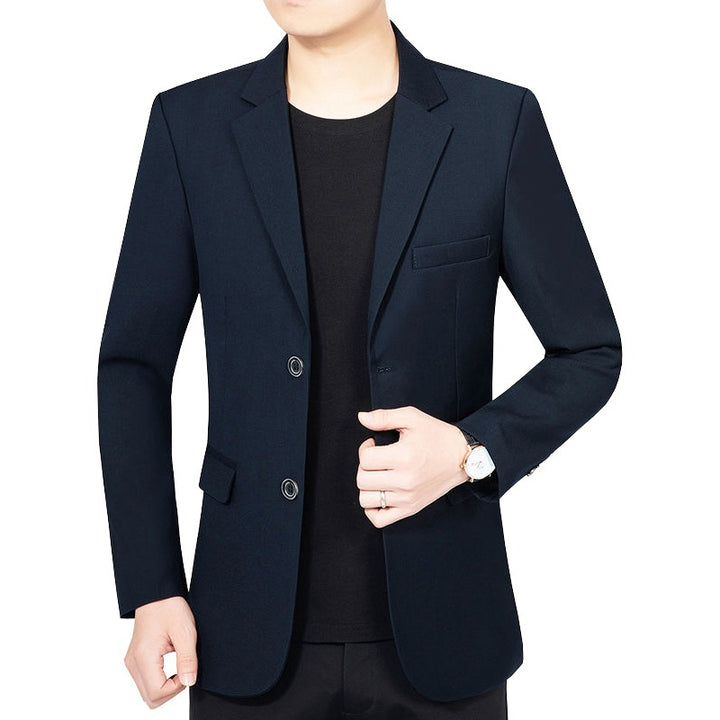 Men's Slim Business Blazer with Minimalist Design and Stretch Comfort Mune Fashion