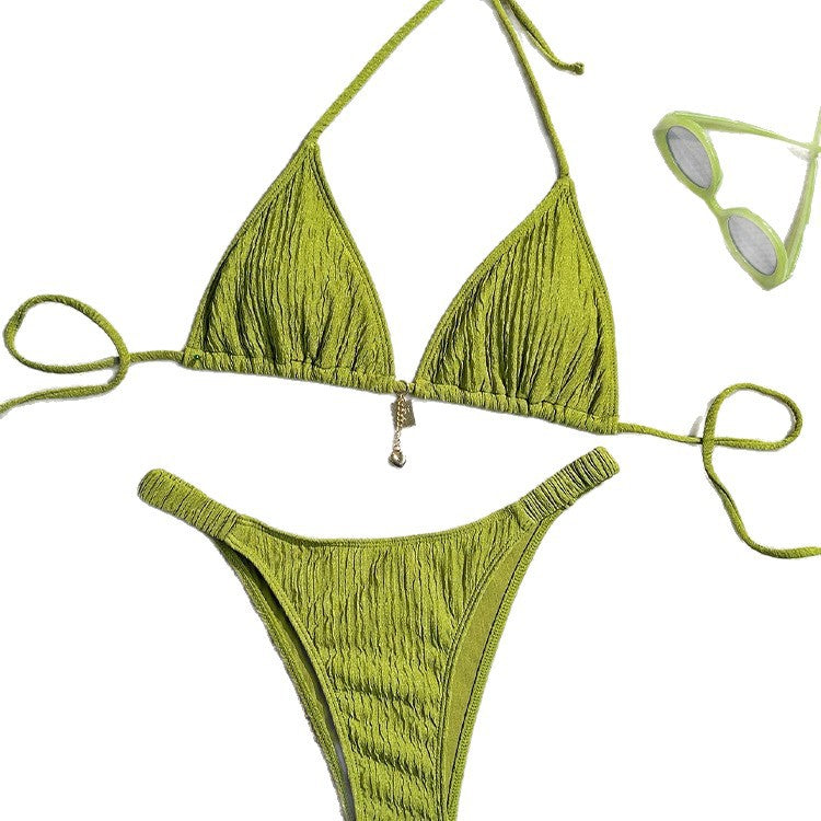 Women's Triangle Bikini with sophisticated Ruffles Mune Fashion