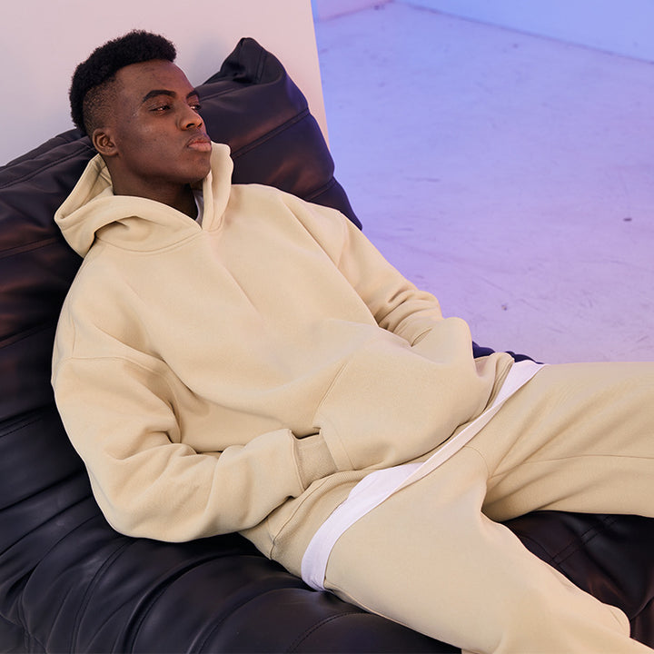 Men's Oversized Hoodie made of French Terry with Kangaroo Pocket and Ribbed Cuffs Mune Fashion