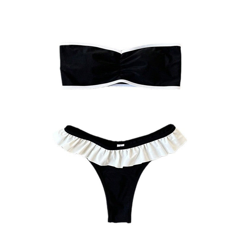 Women's Bandeau Bikini with Ruffle Details Mune Fashion