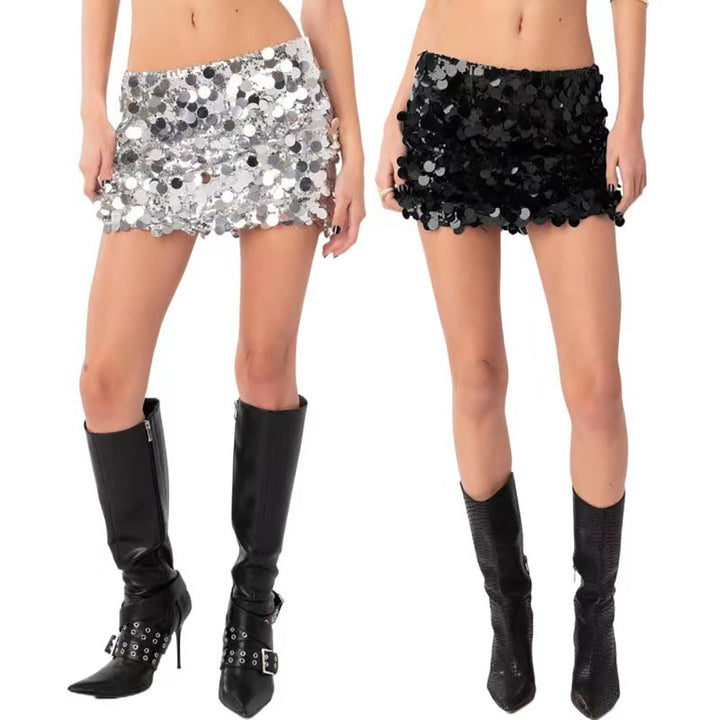 Women's Glittering Mini Skirt with Sequins Mune Fashion