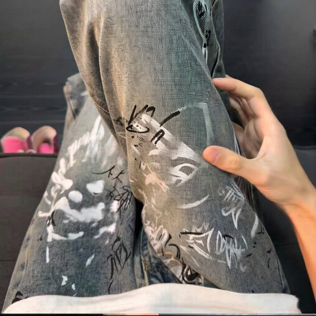 Women Stylish Ripped Skinny Jeans with Creative Graphics Mune Fashion