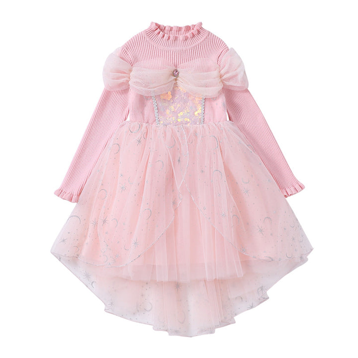Girls' princess dress with tulle skirt and sparkling details Mune Fashion
