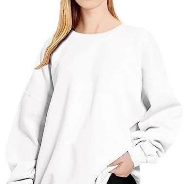 Women's oversized sweater with deep shoulder drop and ribbed cuffs Mune Fashion