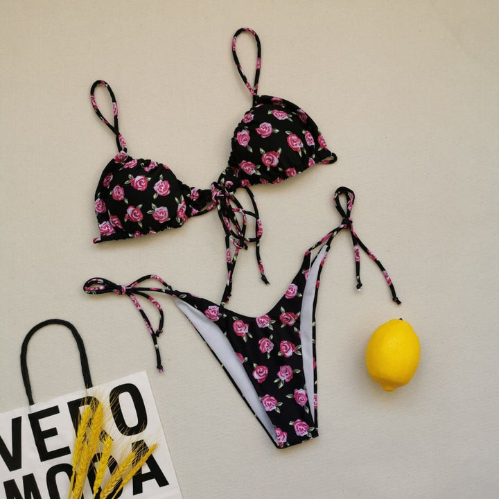 Women's Triangle Bikini with adjustable laces and contrasting accents Mune Fashion