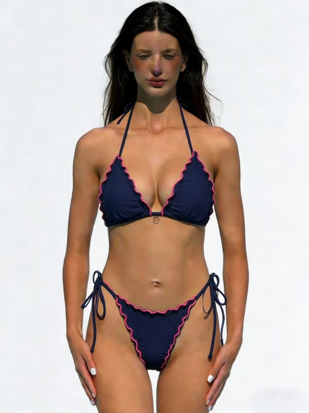 Women's Halter Bikini with Ruffle Details Mune Fashion