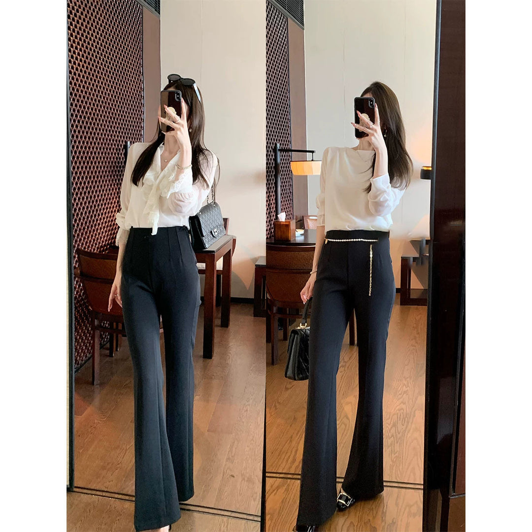 Ladies Elegant High Waisted Palazzo Pants Mune Fashion