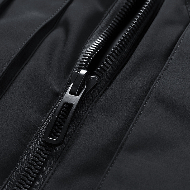 Men's Insulated Outdoor Vest with High Standing Collar, Multifunctional Pockets and Distinctive Webbing Mune Fashion