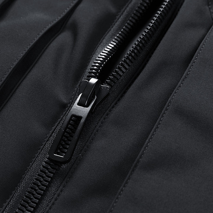 Men's Insulated Outdoor Vest with High Standing Collar, Multifunctional Pockets and Distinctive Webbing Mune Fashion