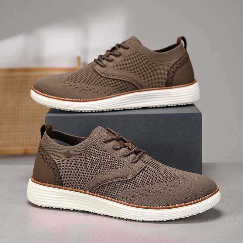 Men's knitted Oxford sneaker with wingtip perforation and feather-light EVA sole Mune Fashion