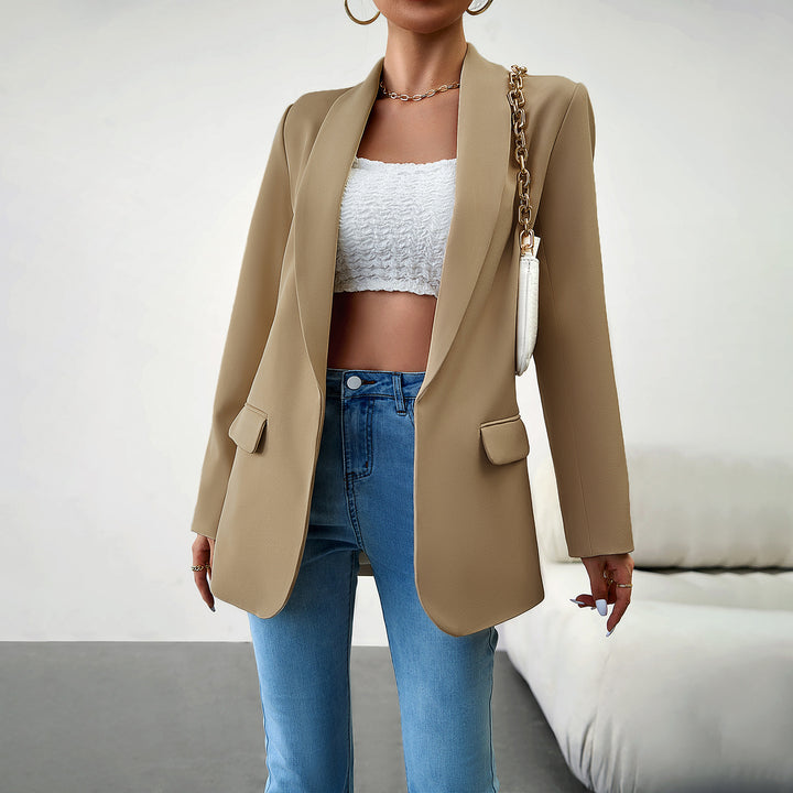 Women's longer Oversize Blazer with narrow lapel line and soft shoulder pads Mune Fashion