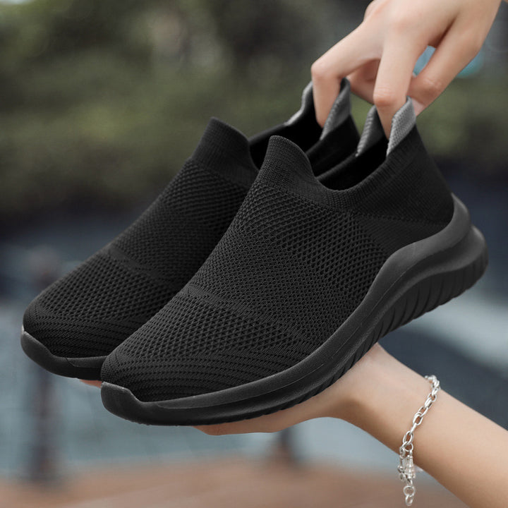 Unisex nan breathable knitted slip-on sneakers with ergonomic memory insole Mune Fashion