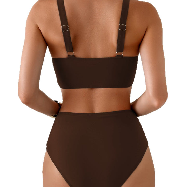Women's High-Waisted Bikini Set with Elegant Wrap Look Mune Fashion