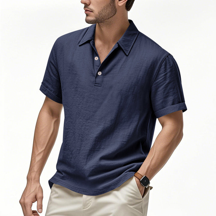 Men's nano lightweight structured polo with kent collar and concealed button placket Mune Fashion