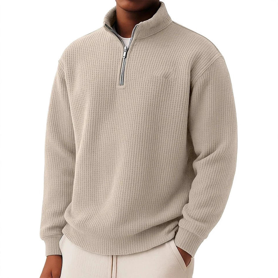 Men's High-Quality Pullover with Zipper Mune Fashion