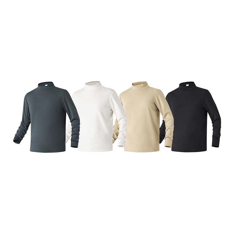 Damen Slim-Fit Langarmshirt mit Stehkragen aus funktionalem Jersey Mune Fashion