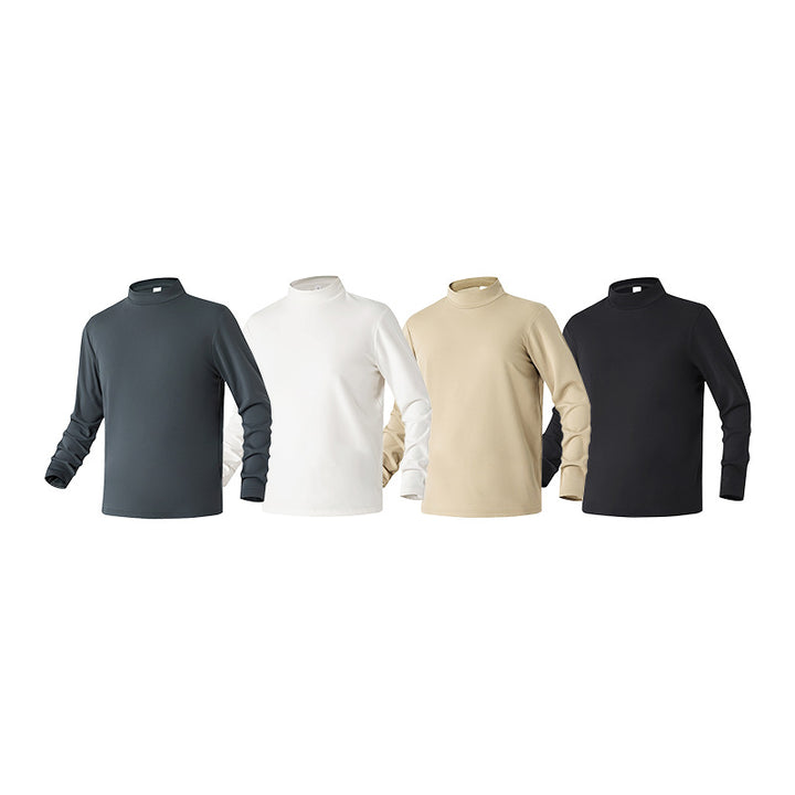 Damen Slim-Fit Langarmshirt mit Stehkragen aus funktionalem Jersey Mune Fashion