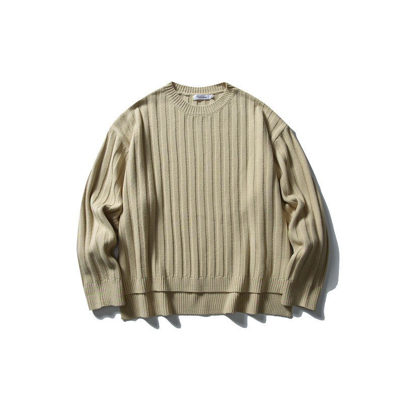 Unisex chunky knit pullover with wide rib pattern and loose fit Mune Fashion