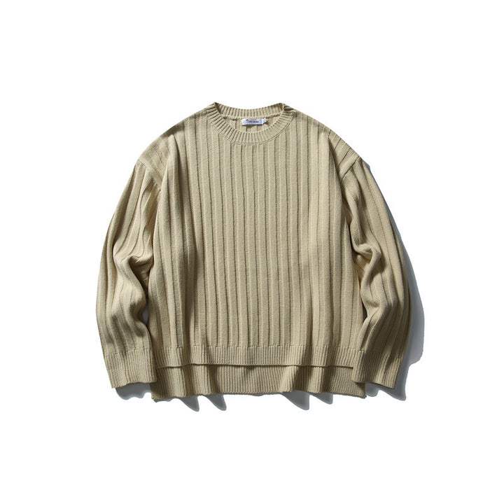 Unisex chunky knit pullover with wide rib pattern and loose fit Mune Fashion
