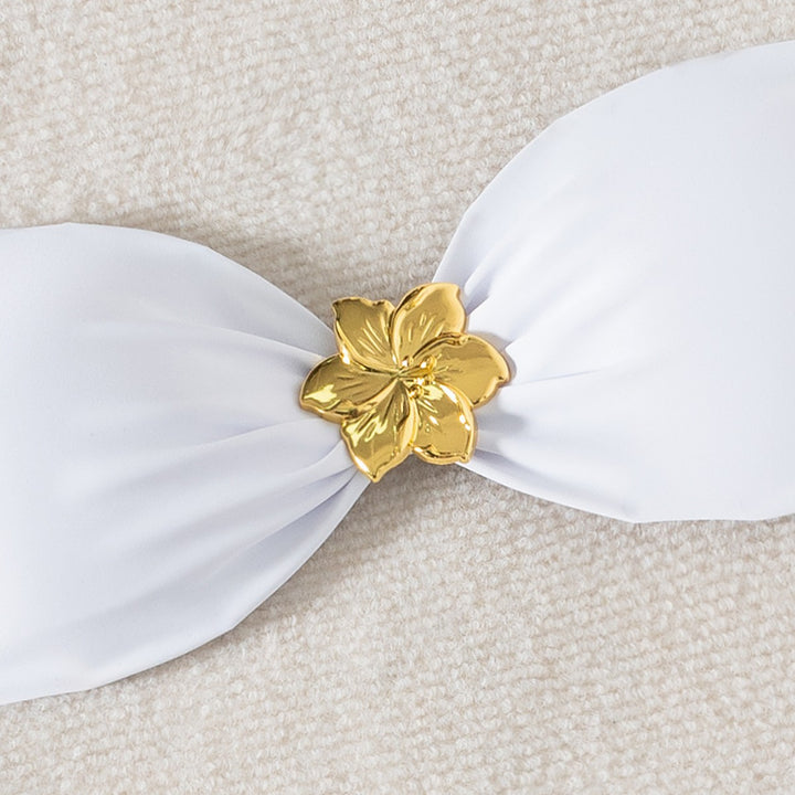 Women's bandeau bikini with elegant gold clasp Mune Fashion
