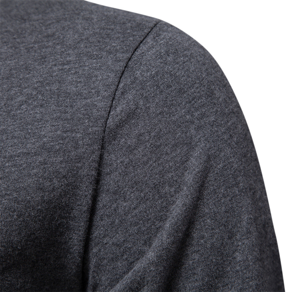 Men's Nano Minimalist Round Neck Sweatshirt Made of Cotton Blend with Ribbed Cuffs Mune Fashion