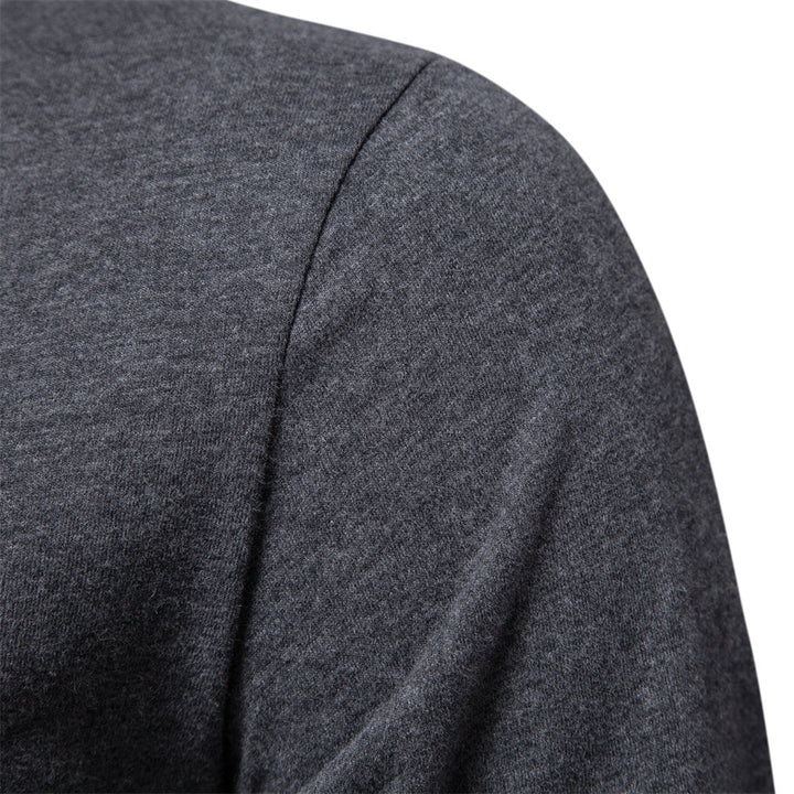 Men's Nano Minimalist Round Neck Sweatshirt Made of Cotton Blend with Ribbed Cuffs Mune Fashion