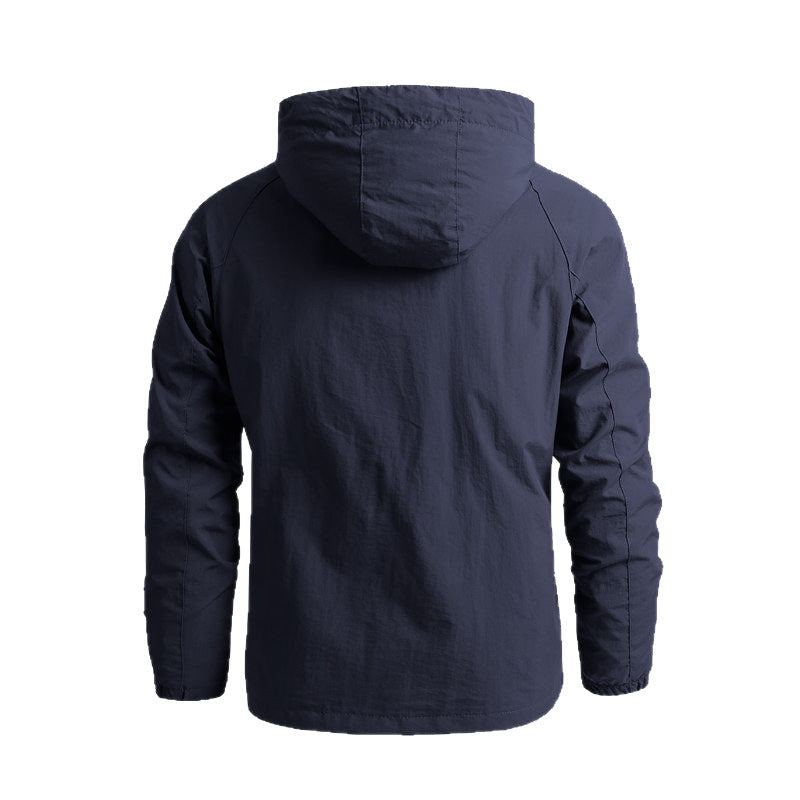 Men's Lightweight Outdoor Jacket with High Collar and Practical Pockets Mune Fashion