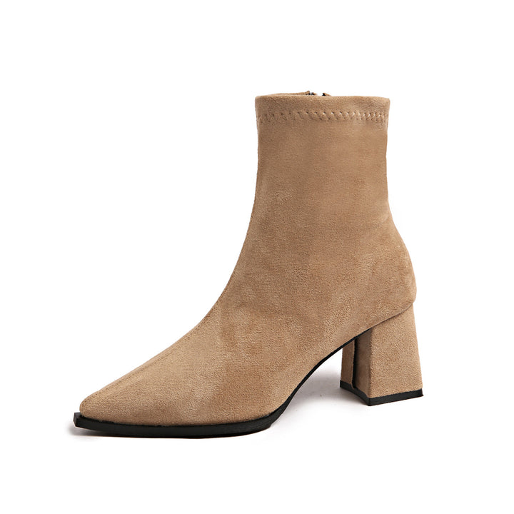 Ladies elegant and stylish ankle boots with block heel Mune Fashion