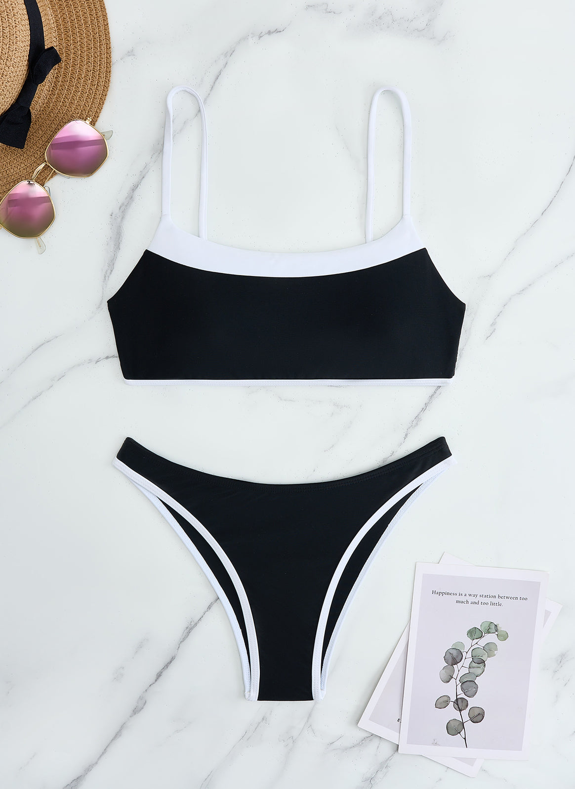 Women’s bikini set with contrasting design and adjustable straps Mune Fashion
