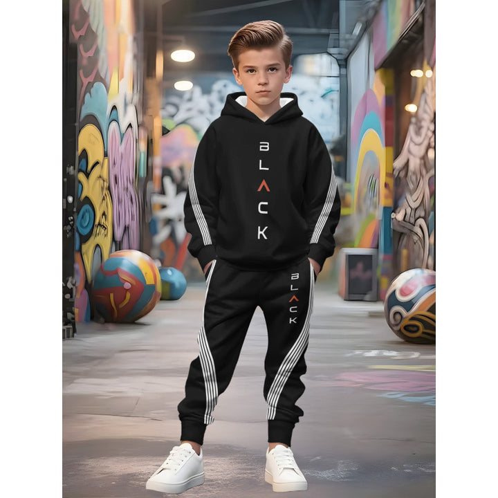 Unisex nan children's jogging suit with hoodie and detailed car print Mune Fashion