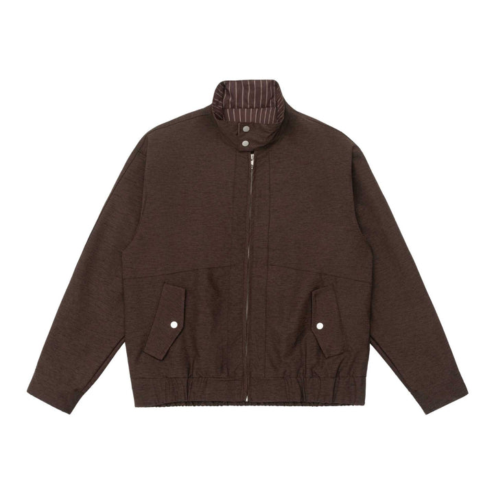Men's Padded Bomber Jacket with Stand Collar, Flap Pockets and Elastic Hem Mune Fashion