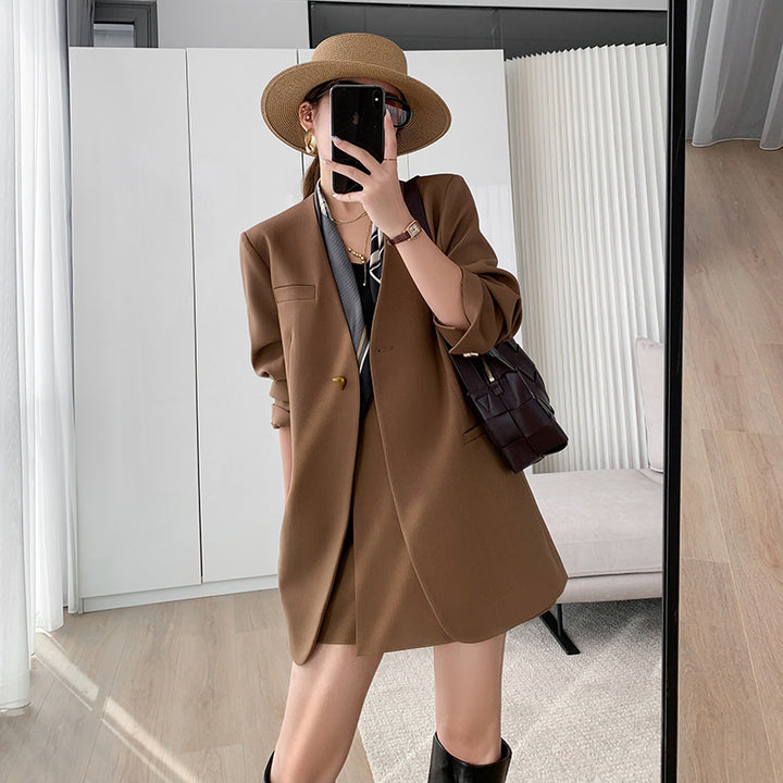 Women's Elegant Blazer with Skirt Mune Fashion