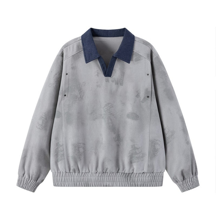 Women's Sporty Sweater with Stand-up Collar Mune Fashion