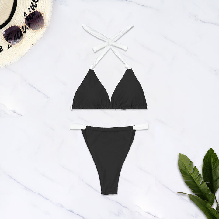 Women's Triangle Bikini with Adjustable Straps and Elastic Waist Mune Fashion