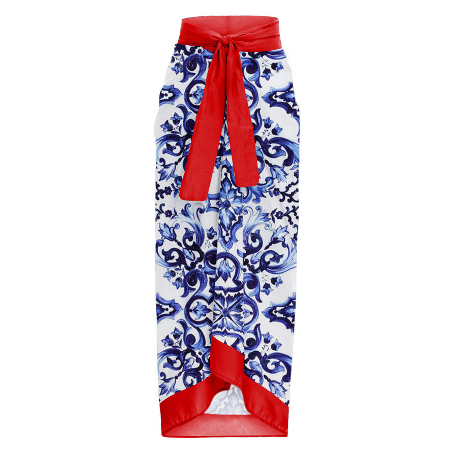 Women's bikini set with floral pattern and elegant ruffle details Mune Fashion