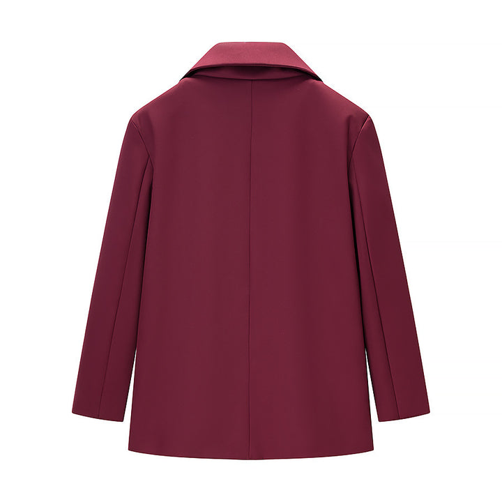 Women Tailored Single-Button Blazer with Soft Lapel, Lined Interior and Flap Pockets Mune Fashion