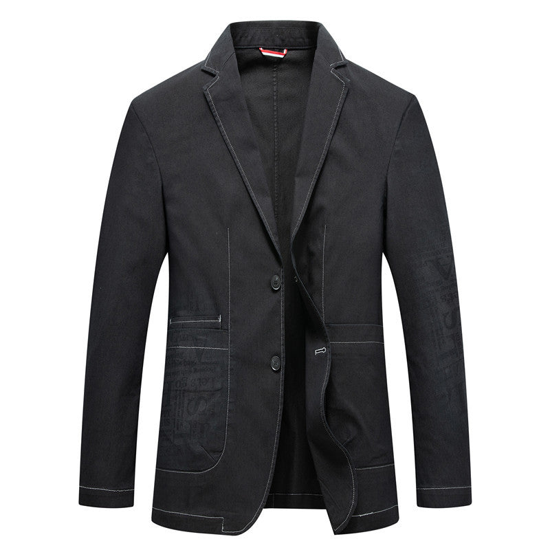 Men's Lightweight Cotton Blazer with Contrast Stitching, Patch Pockets, and Notch Lapel Mune Fashion