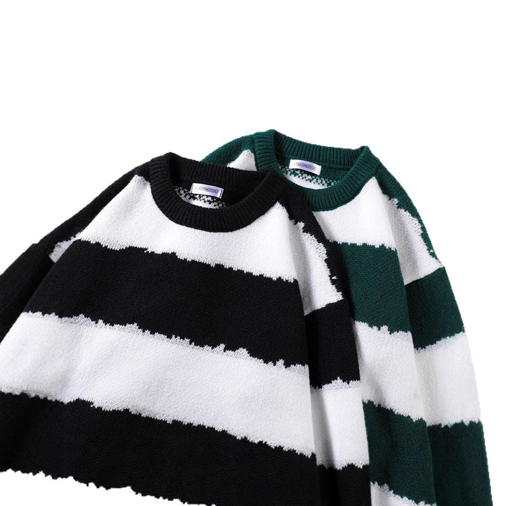 Women Comfortable Striped Sweater Mune Fashion