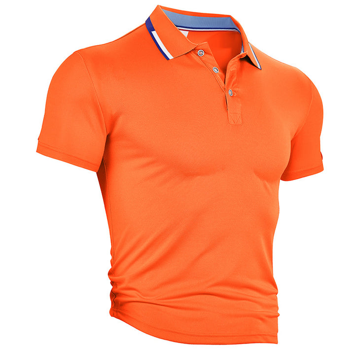 Men's slim fit functional polo with moisture-regulating technology and ribbed collar Mune Fashion