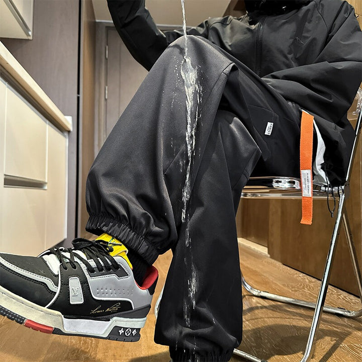 Men's Water-Repellent Tech Jogging Pants with Elastic Hem, Drawstring, and Durable Seams Mune Fashion