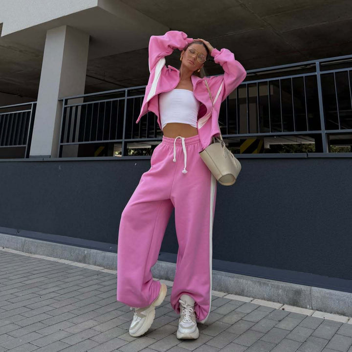 Women's lightweight oversized windbreaker jacket with contrast panels, drawstring hem, and elastic cuffs
