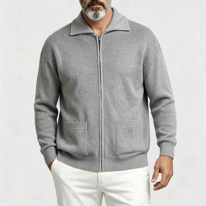 Men's cardigan with zipper Mune Fashion
