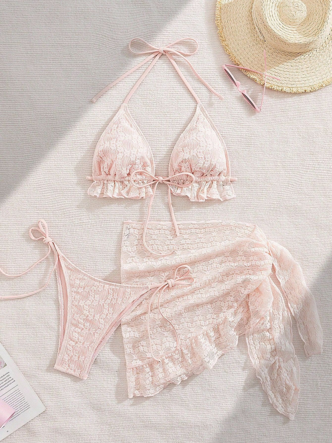 Women's bikini set with sophisticated ruffle details and elegant wrap skirt Mune Fashion