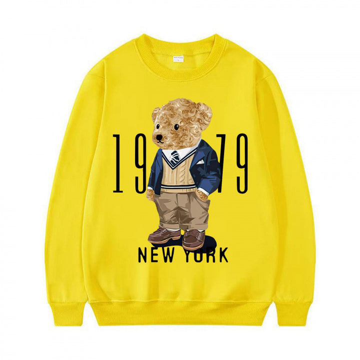 Ladies Cozy Sweatshirt with Bear Motif Mune Fashion
