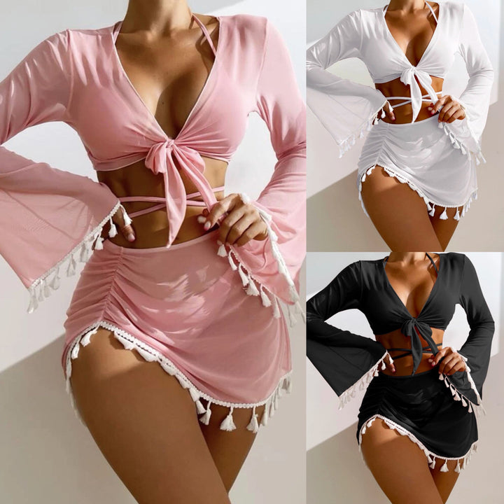 Women’s set with long-sleeved top and gathered hem Mune Fashion