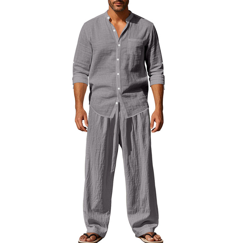 Men's Airy Shirt and Pants Set Mune