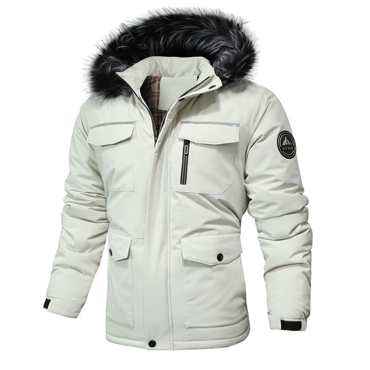Men's Arctic-Insulated Parka with removable faux fur hood and reflective details Mune Fashion