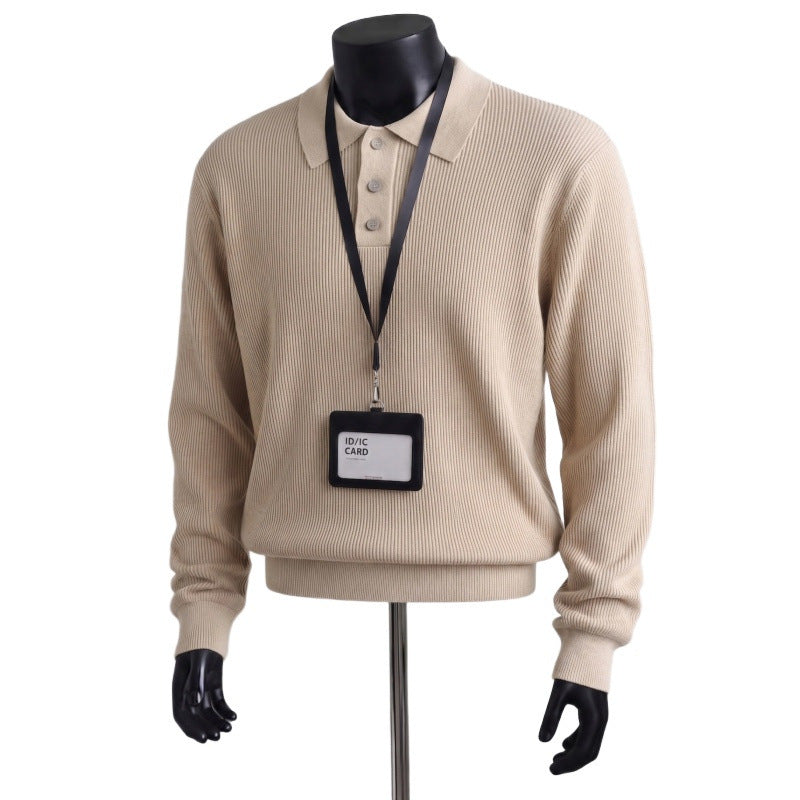 Men's Urban Sweater with Collar Mune Fashion